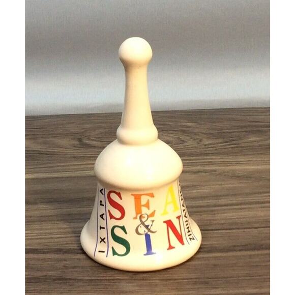 Ixtapa Sea & Sin Mexico Souvenir Bell Colorful Fun Collectible 5” - Picture 1 of 7